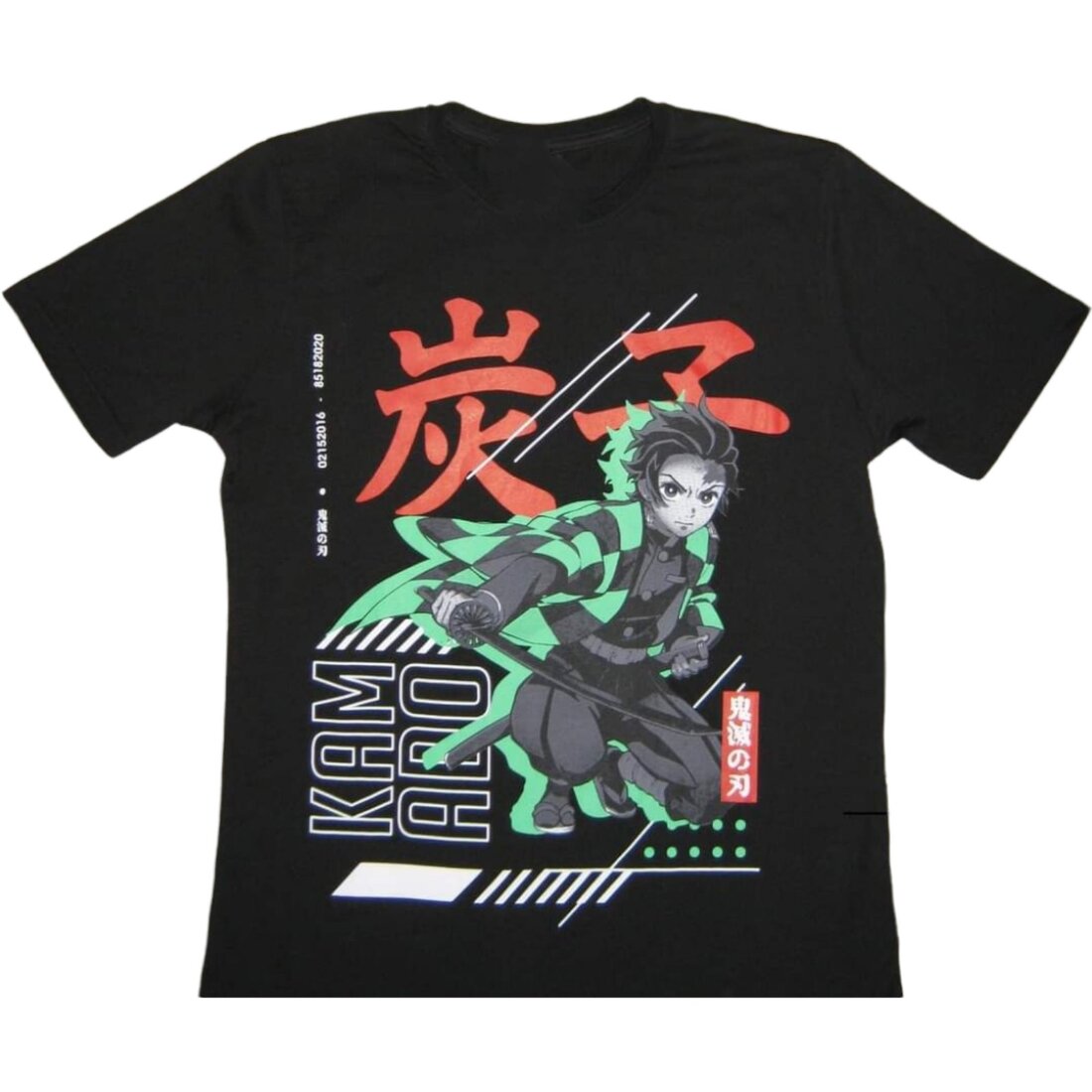 Demon Slayer Kamado Anime T-Shirt Black 1 Demon Slayer Kamado Anime T-Shirt Black