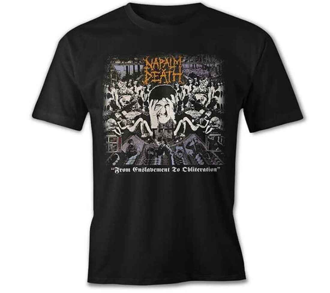 Napalm Death From Enslavement T-shirt Black 1 napalm-death-from-enslavement-tshirt-180