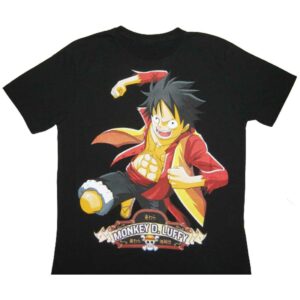 One Piece Monkey D. Luffy Anime T-Shirt Black