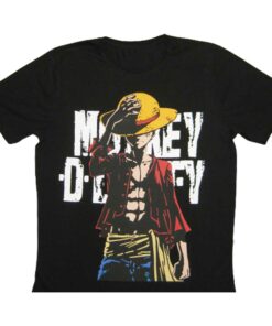 One Piece Monkey D. Luffy Anime T-Shirt Black