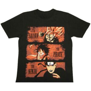 Anime Characters T-Shirt Black