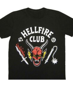 Stranger Things Hellfire club T-Shirt Black