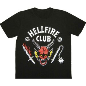 Stranger Things Hellfire club T-Shirt Black