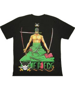 One Piece Roronoa Zoro Anime T-Shirt Black