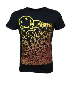 Nirvana A lot of Smiley T-shirt Black
